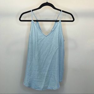 LOFT Light Denim Tank Top